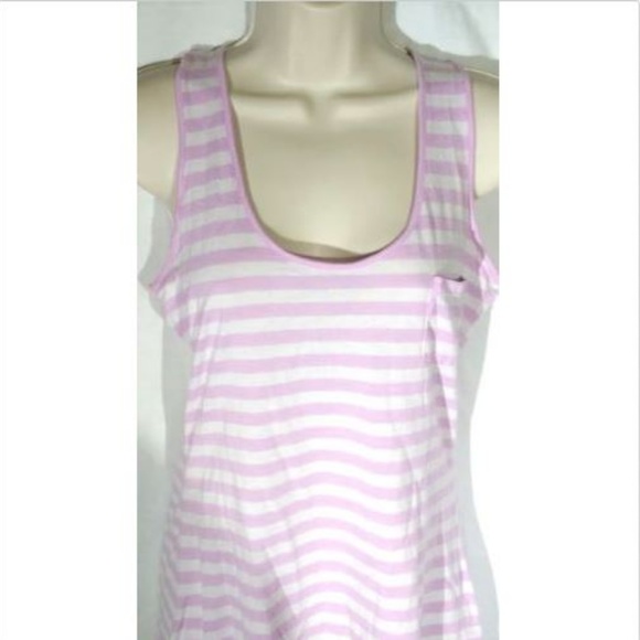 Wet Seal Women's Tank Top Medium Pink White Stripe - Picture 2 of 4